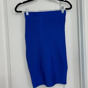 Blue bandage pencil skirt